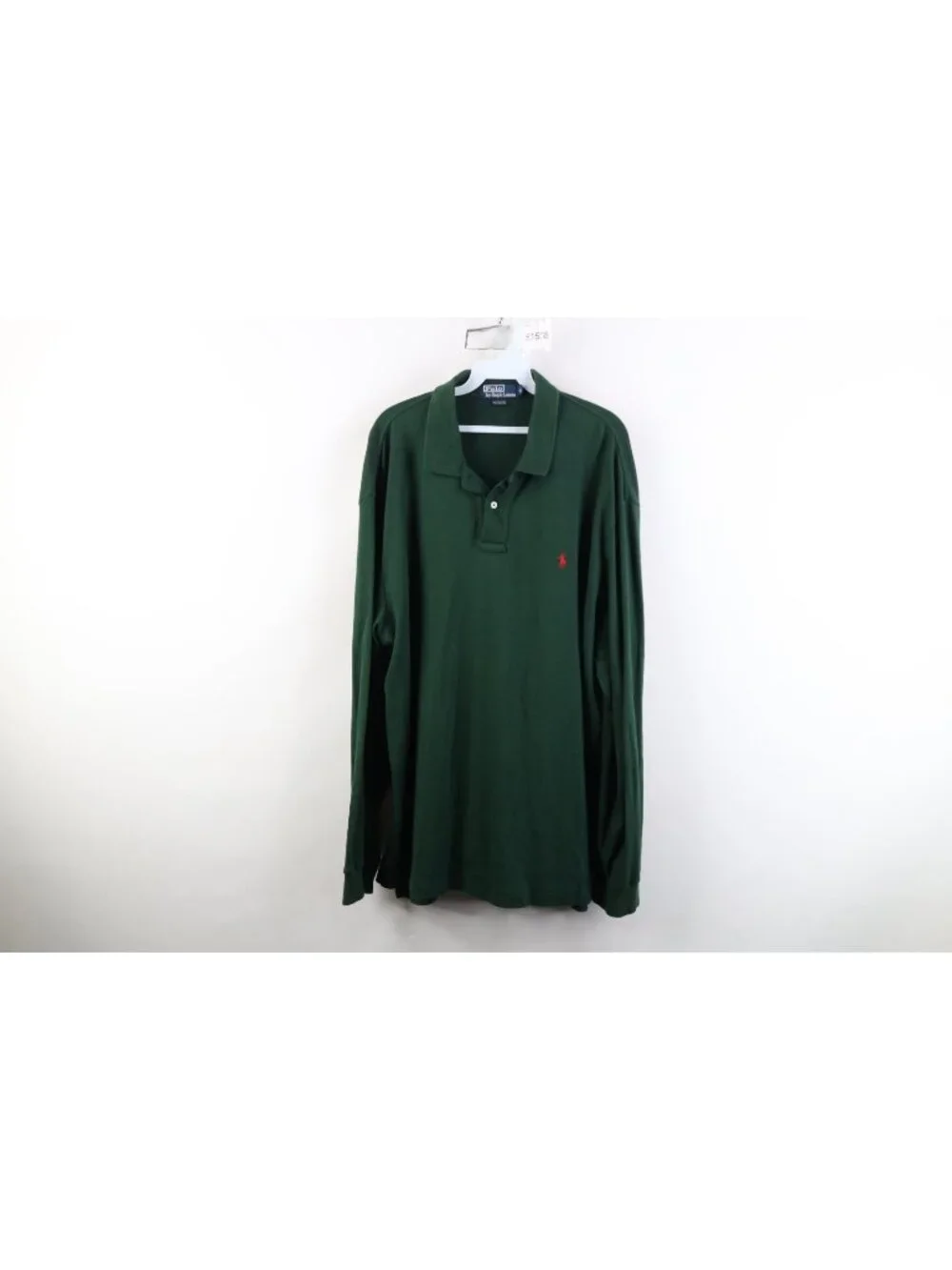 Vintage 90s Ralph Lauren Mens XL Soft Cotton Knit Long Sleeve Rugby Polo Green